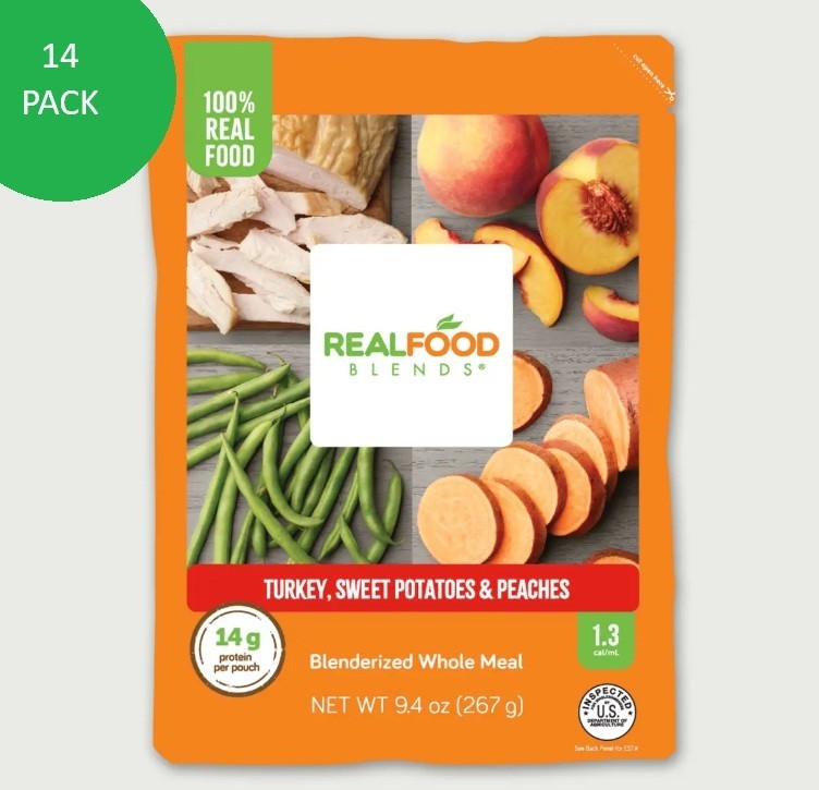Real Food Blends - Turkey, Sweet Potatoes & Peaches (14 meals)