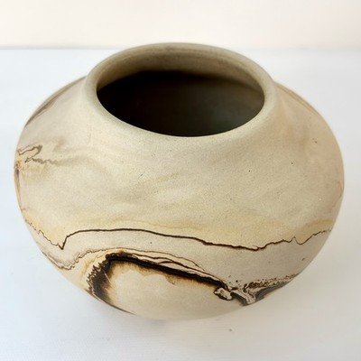 Nemadji Native American Pottery Bowl Vase Pot Minnesota Swirl