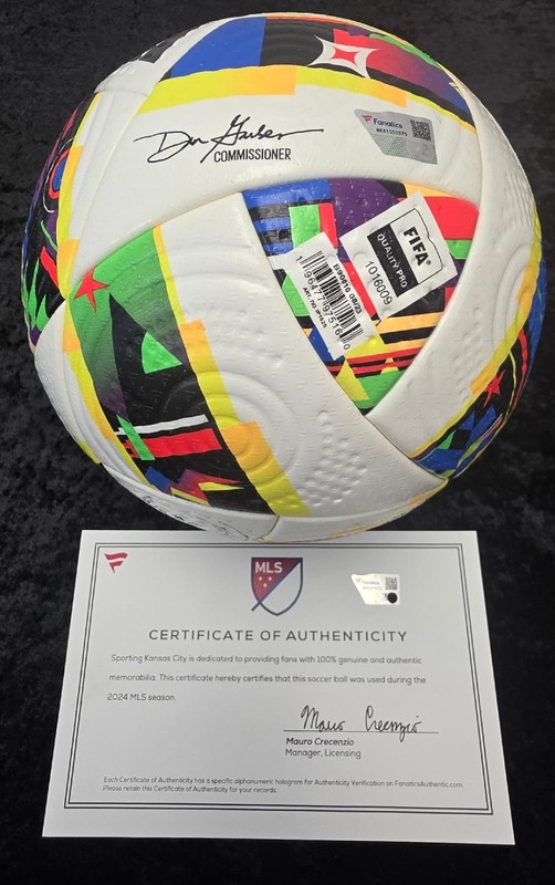 SPORTING KANSAS CITY Game Match Used 2024 MLS Season Soccer Ball FANATICS