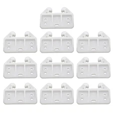 Joyangy Set of 10 White Plastic Drawer Guides, Sturdy Rear Drawer Replacement