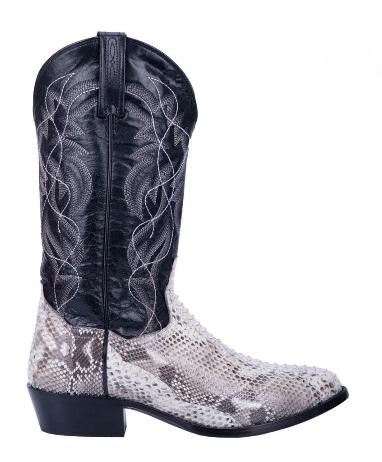 Dan Post Manning Python Snake Black/Natural Weste… - image 5