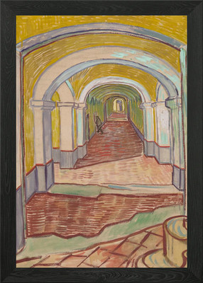 Korridor im Asylum Gerahmtes Wandbild Poster Leinwanddruck Bild