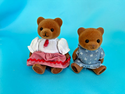 2 Teddy Bear Story Bears by Applause 4'' Jenny #19190  and 3'' Child Bear