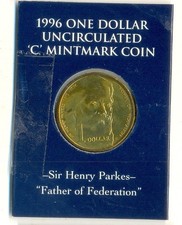 1996 $1 Uncirculated Coin -Sir Henry Parkes- Father of Federation 