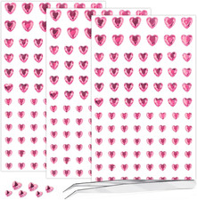 264Pcs Heart Gem Stickers - Self Adhesive Jewels, Acrylic Gems DIY Craft Decorat
