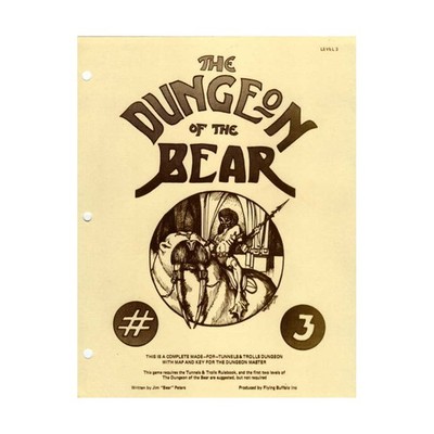 Flying Buffalo Tunnels & Trolls Dungeon of the Bear #3 VG+