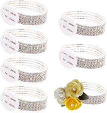 6Pieces Wrist Corsage Supplies Elastic Pearl Wrist Bands Corsage Corsage Bracele