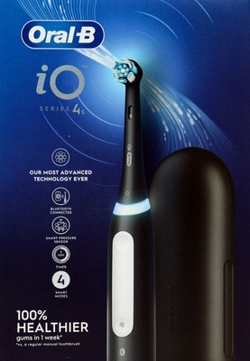 Oral-B iO 4S Elektrische Zahnbürste schwarz matt  mit Etui