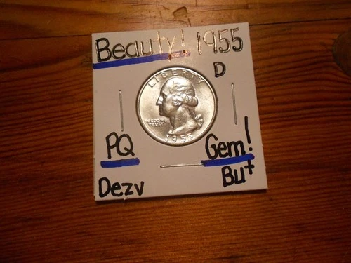 1955D Washington Quarter Gem BU+ BEAUTY!!!! PQ!!!! Tough Date!!!!!!!