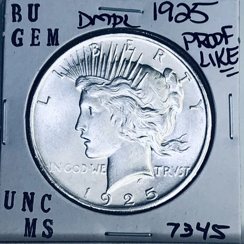 1925 P BU GEM PEACE SILVER DOLLAR UNC MS+++ U.S. MINT RARE COIN 7345
