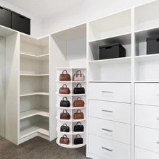 6 Tier Rotating Shoe Rack Tower, Spinning Shoe Display Revolving 360 Shoe Rack