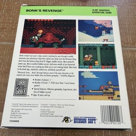 Bonk's Revenge (TurboGrafx-16, 1991) CIB, Manual Poster Original Styrofoam MINT