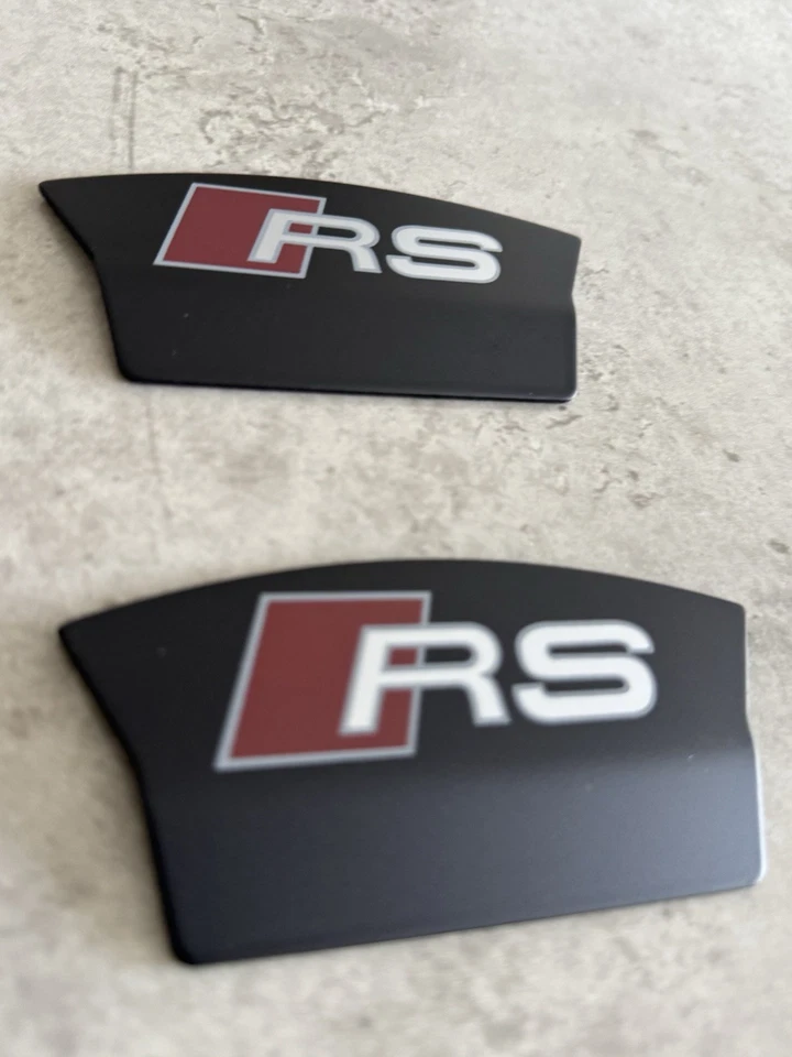AUDI RS4 RS5 RS6 RS7 REAR BRAKE PAD CALIPER COVERS IN Black RS NEW 💙🆕 - Image 2 of 4
