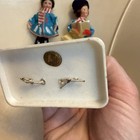 Felt Ice Skaters Vintage Christmas Doll Japan Decor 1960s Music Box Carolers — photo 10