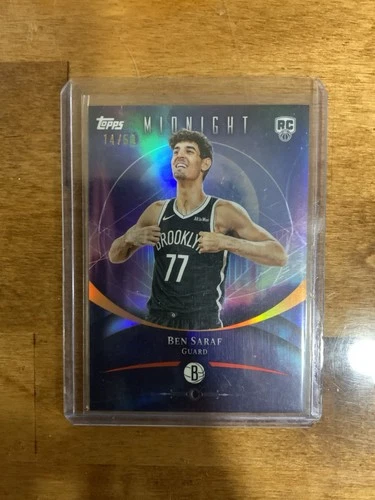Ben Saraf 2025-26 Topps Midnight Gold /50 RC Nets #86