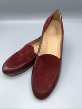 Dansko Womens Lace Burgundy Suede  Leather Slip on Loafers Size 38 US 8