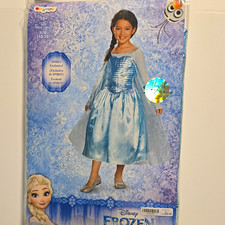 Disguise Disney Frozen Elsa Costume Dress Blue Polyester Stretch L 10-12