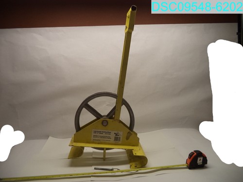 Used 13804 Roof Zone Tie Down Hoisting Wheel Long Handle for Ladder Yellow
