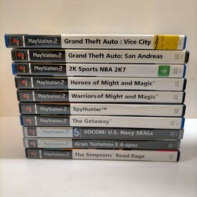 Sony PlayStation 2 PS2 Slim Console SCPH-90002 Controller Cables 10 Games IN BOX