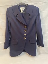 John Meyer of Norwich Women's Vintage 1990's Navy Blazer Size 10 NWT 291