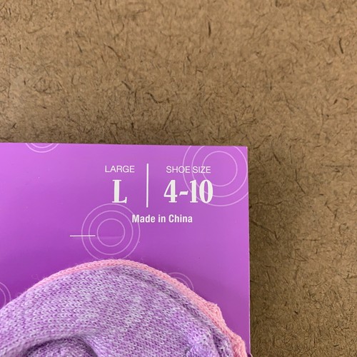 Hanes Girls Large Shoe Size 4-10 Colorful Comfort Soft No Show Socks 6 Pairs NWT - Picture 2 of 4