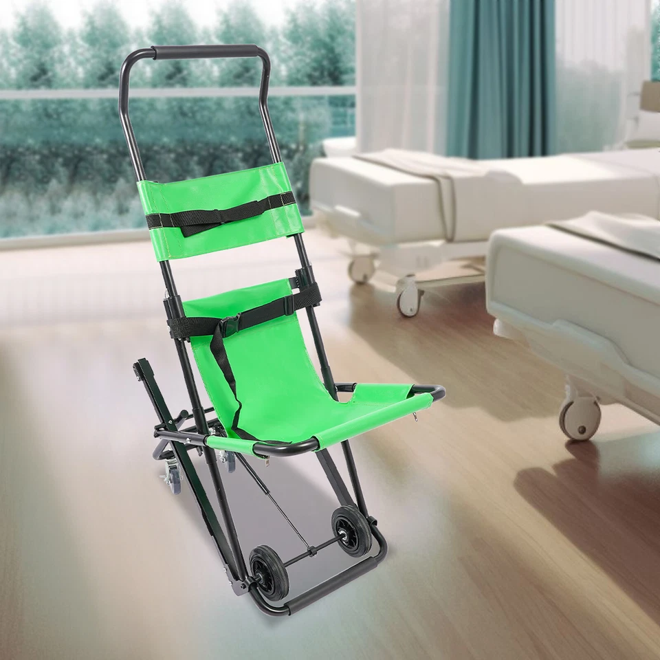 Cadeira de escada manual dobrável de transporte de emergência cadeira com rodas 350 libras - Imagem 4 de 4