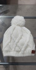 Alaska Beanie w/ Pom Pom White Knit
