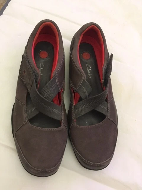 CLARKS SCARPE DONNA décolleté scarpe basse scarpe da ginnastica marrone 5D