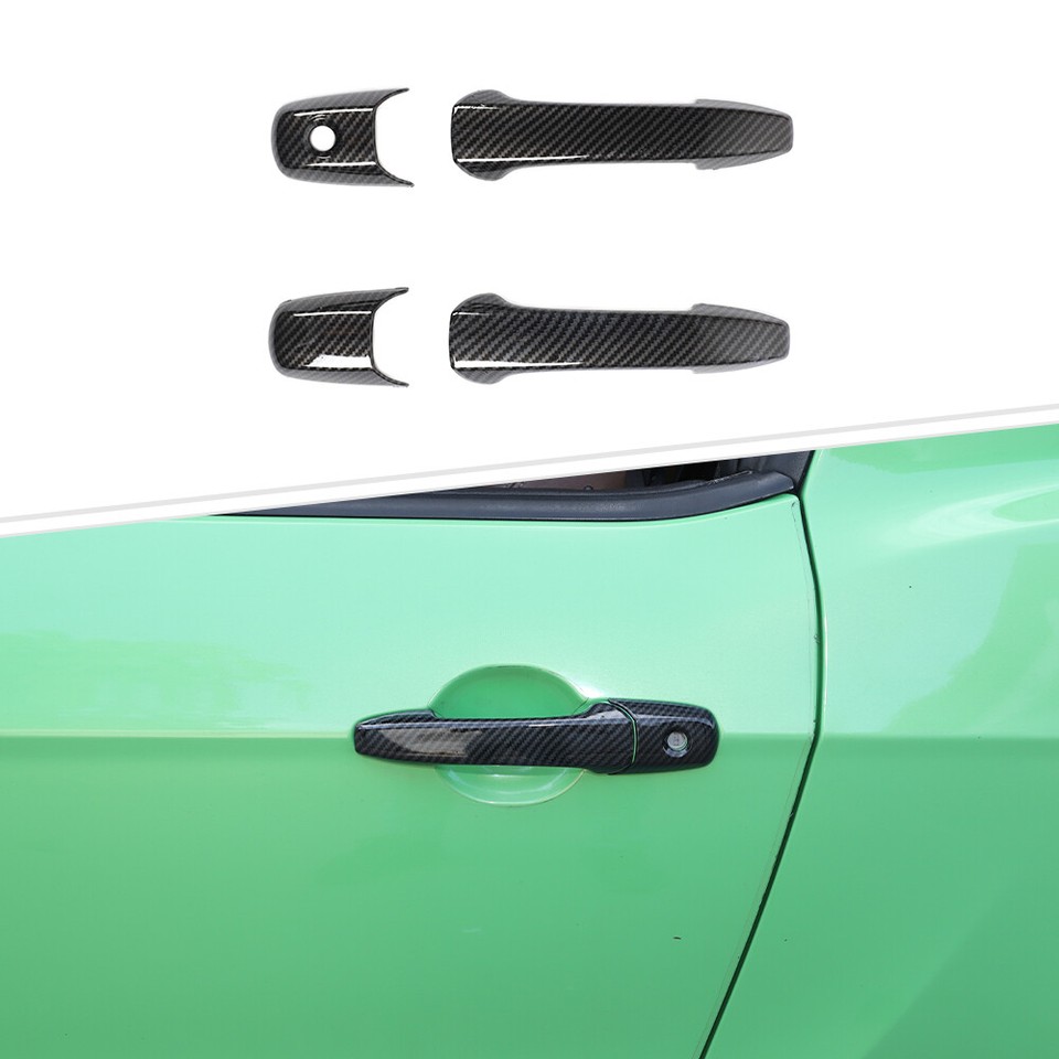 Pair Carbon Fiber Interior Door Armrest Cover Trim For VW Golf MK6 2009-2013