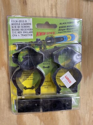 See Thru Kwik-Site muzzle loader 8-40 round recievers T/C TC  scope Rings Bases