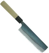 KANETSUNE Nakiri 165mm Double Bevel Grind Kuro-Uchi Magnolia Wood KC-434 *NEW*