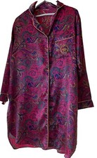 Adolfo Classics Vintage Jewel Tones Long Nightshirt Nightgown Pajamas