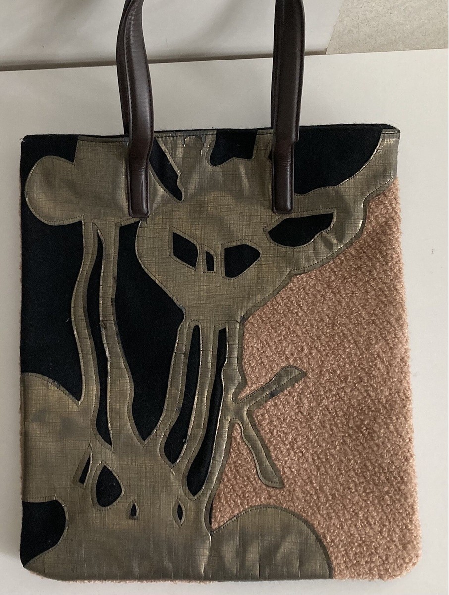 Vivienne Tam Wool & Leather Tote Purse handbag | eBay