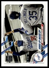 2021 Topps #303 Hands Up! Masks Up! (Mookie Betts / Cody Bellinger)
