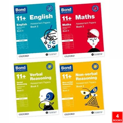 11+: Bond 11+ Assessment Papers Book 2 9-10 years bundle 4 Books Collection Set