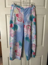 Natori Private Luxuries Colorful Floral Pajama Pants Size Small
