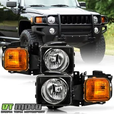 2006-2010 Hummer H3 09-10 H3T Factory Style Headlights Headlamps Pair Left+Right