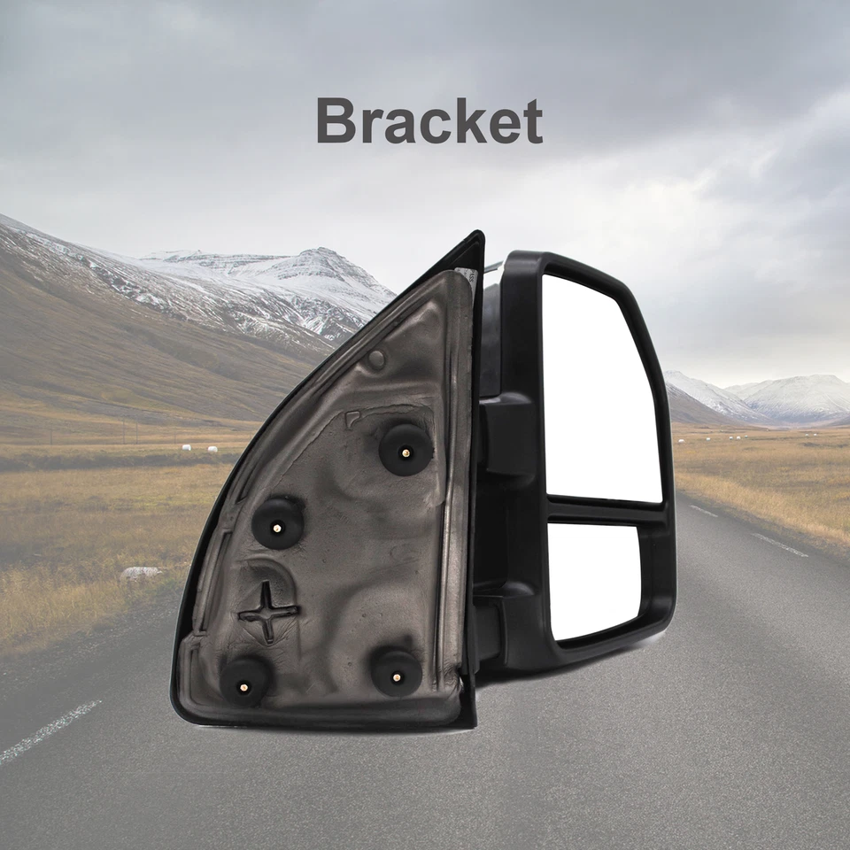 Pair Tow Mirrors Manual Extendable For 1999-2003 Ford F250 F350 F450 SD Black - Image 3 of 4