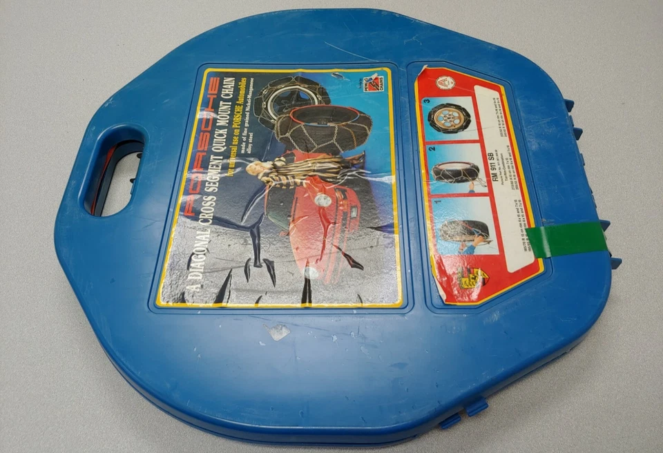 JUEGO COMPLETO MUY BONITO SIN USAR CADENAS NEUMÁTICOS ORIGINALES PORSCHE 911 930 914 944 1984 2 Foto 4 de 4