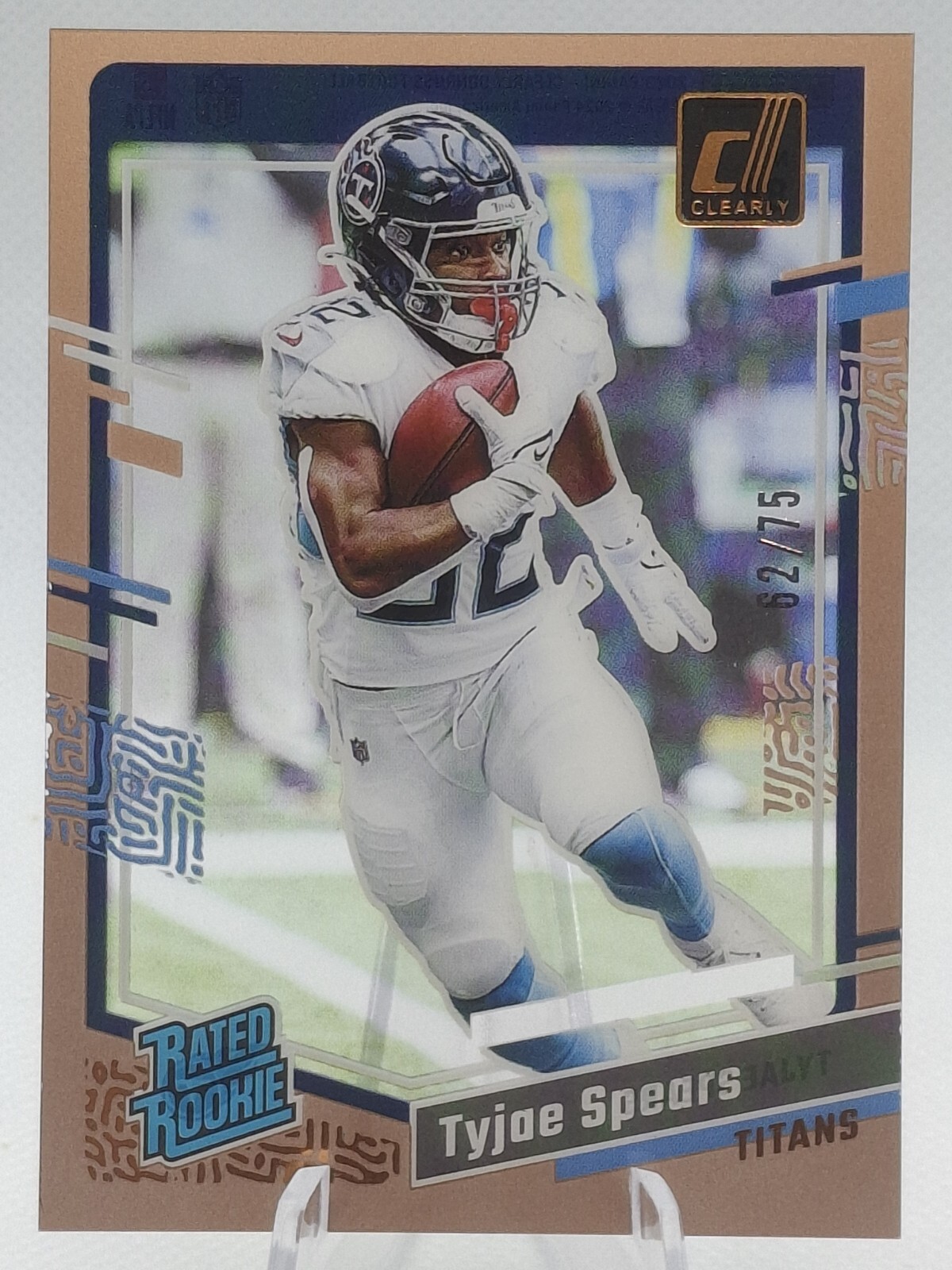 2023 Panini Clearly Donruss Tyjae Spears Rated Rookie #88 Orange /75