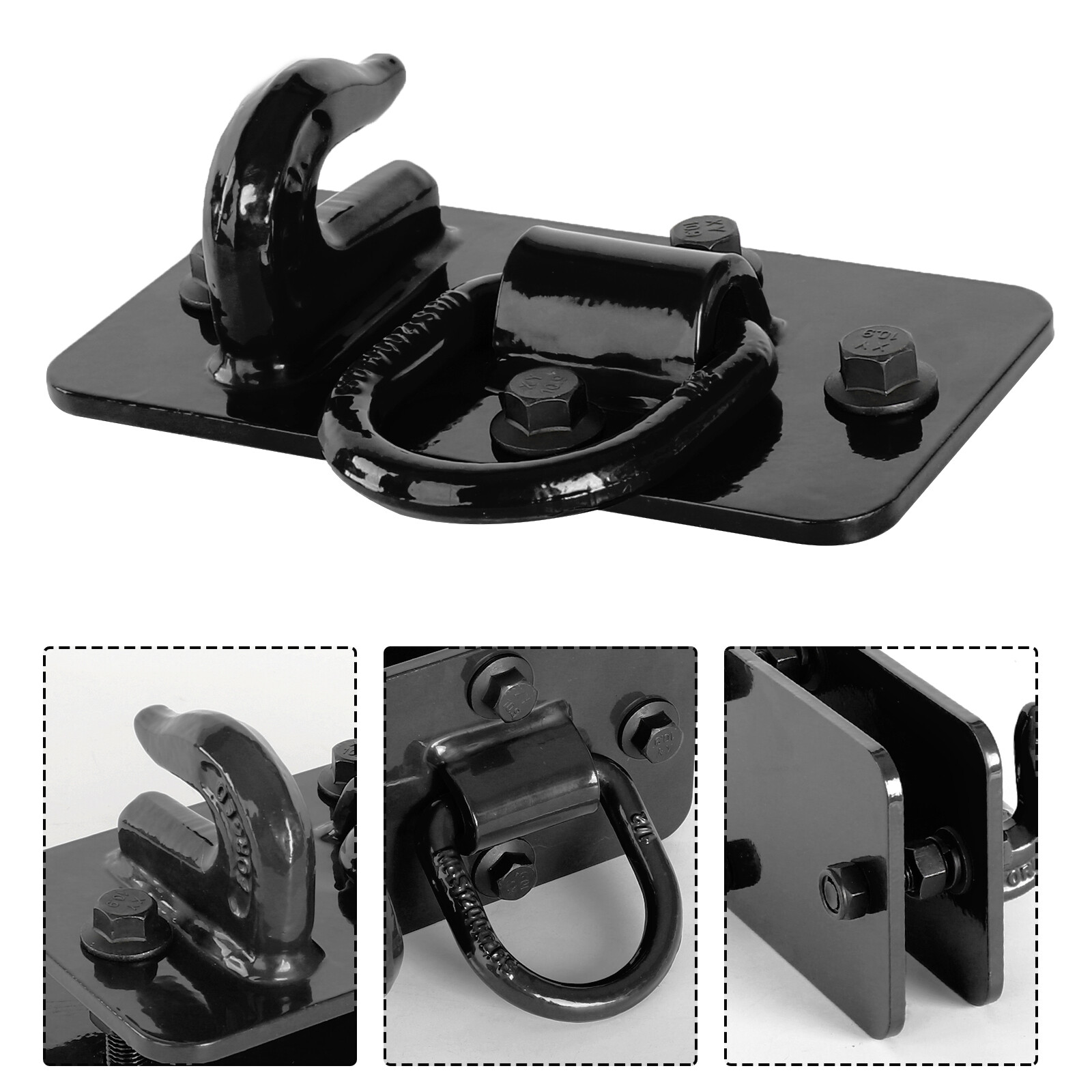 For Tractor Bucket RV UTV Truck 15000LBS High Strength Bolt On Grab Tow