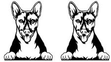 Basenji Dog 2 Black Vinyl Graphic Decal Car Truck Windows Laptop Notebook Tablet