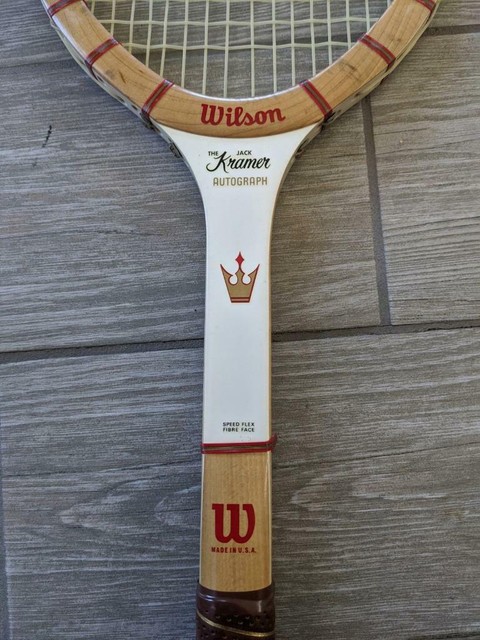 Vintage WILSON Tennis Racquet JACK KRAMER Autograph 4 5 8 Usa Made 