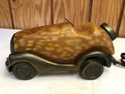 Vintage Car Amber Glass and Brass Lamp/Night Light