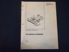CAT CATERPILLAR VIP ASPHALT SCREED DIS/ASSEMBLY BOOK MANUAL KEBR1235