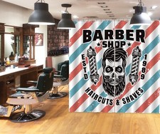 3D Haircut A4163 Barber Shop Photo Curtain Window Blockout Fabric Amy 2023