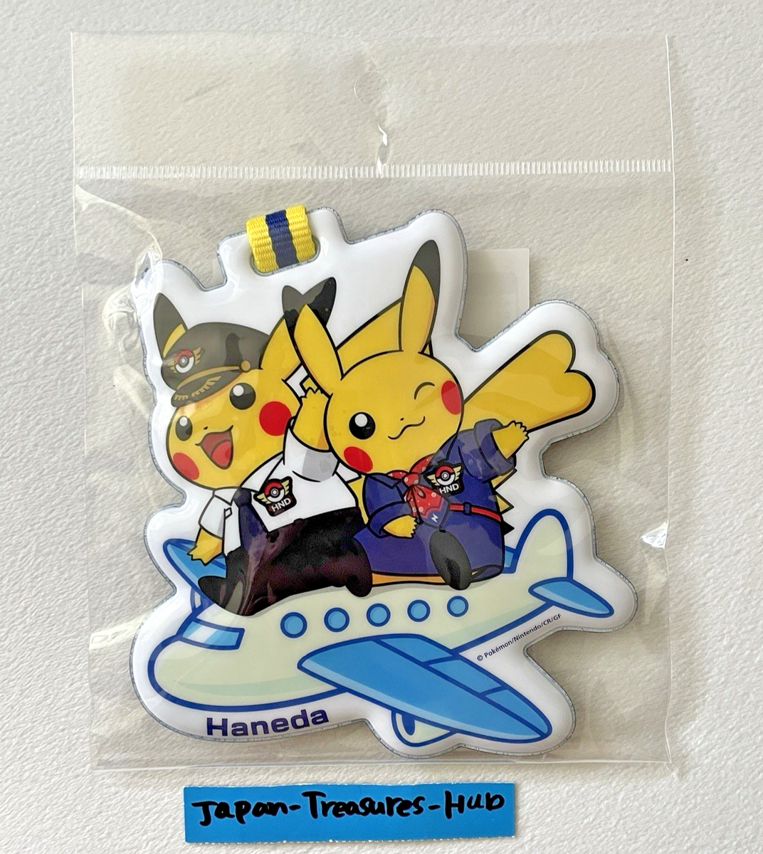 ポケパンダ Pokemon Haneda Airport HND Limited Pilot Pikachu Luggage Tag w/Bag