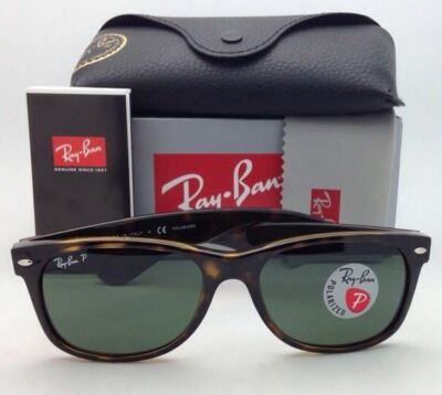 RAY-BAN Tortoise NEW WAYFARER G-15 Polarized Sunglasses RB  display picture 3