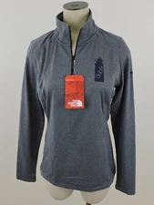 THE NORTH FACE TECH NWT Womens Small Asphalt Gray 1/4 Zip L/S Clubfit Pullover