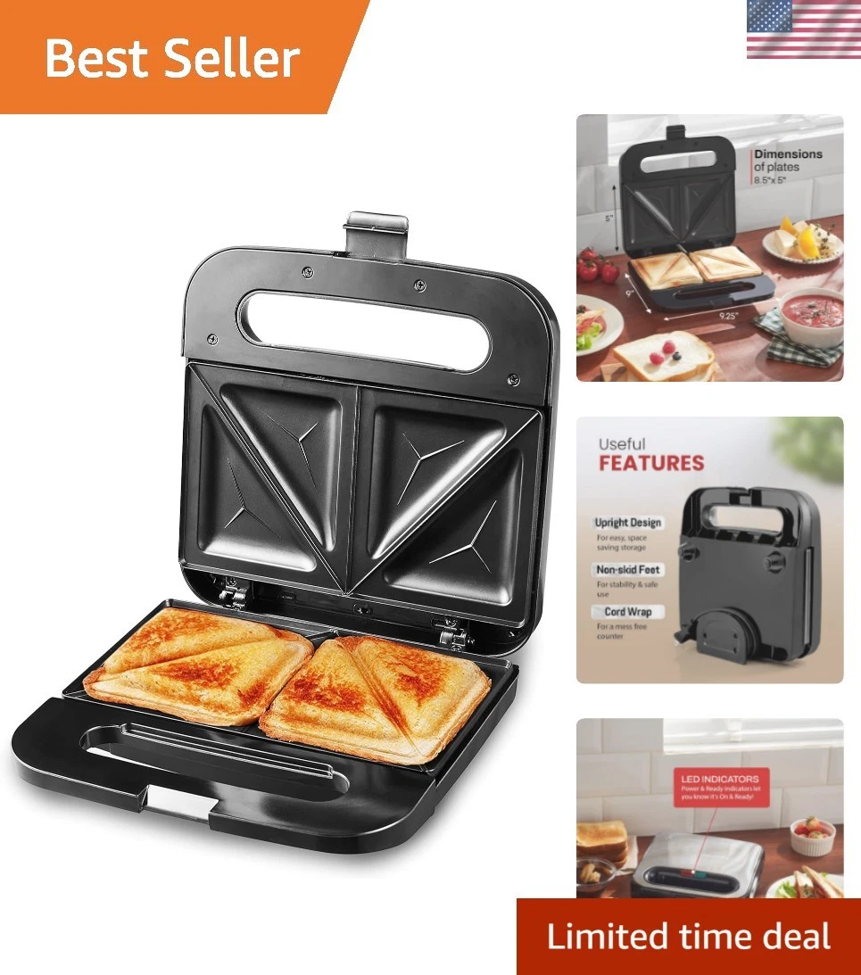Sandwich Panini Maker Grilled Cheese, Machine Tuna Melt Omelets Non-stick Coo...
Opens in a new wind